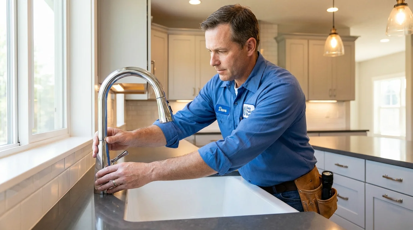 Kitchen faucet installation by Johns Plumbing LLC in Oceana