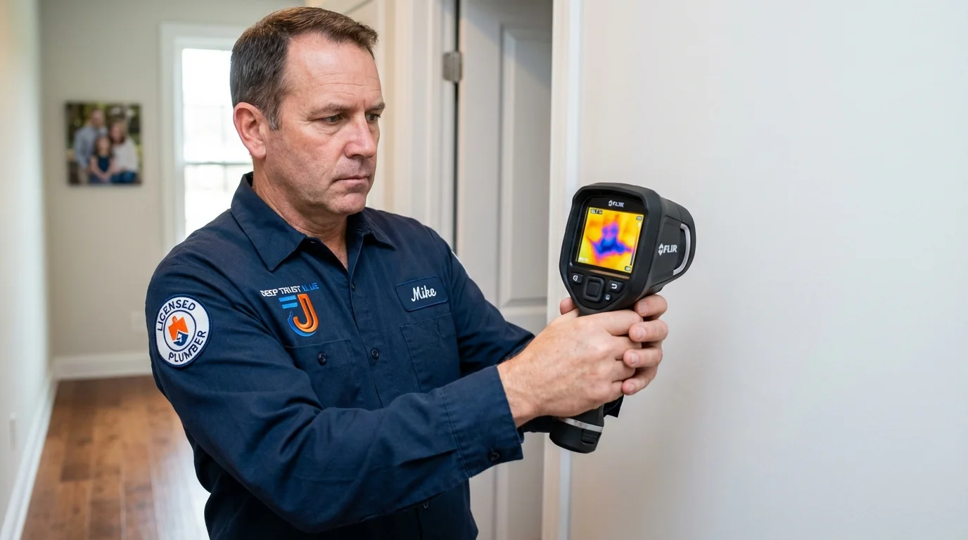 Thermal imaging leak detection by Johns Plumbing LLC in Oceana